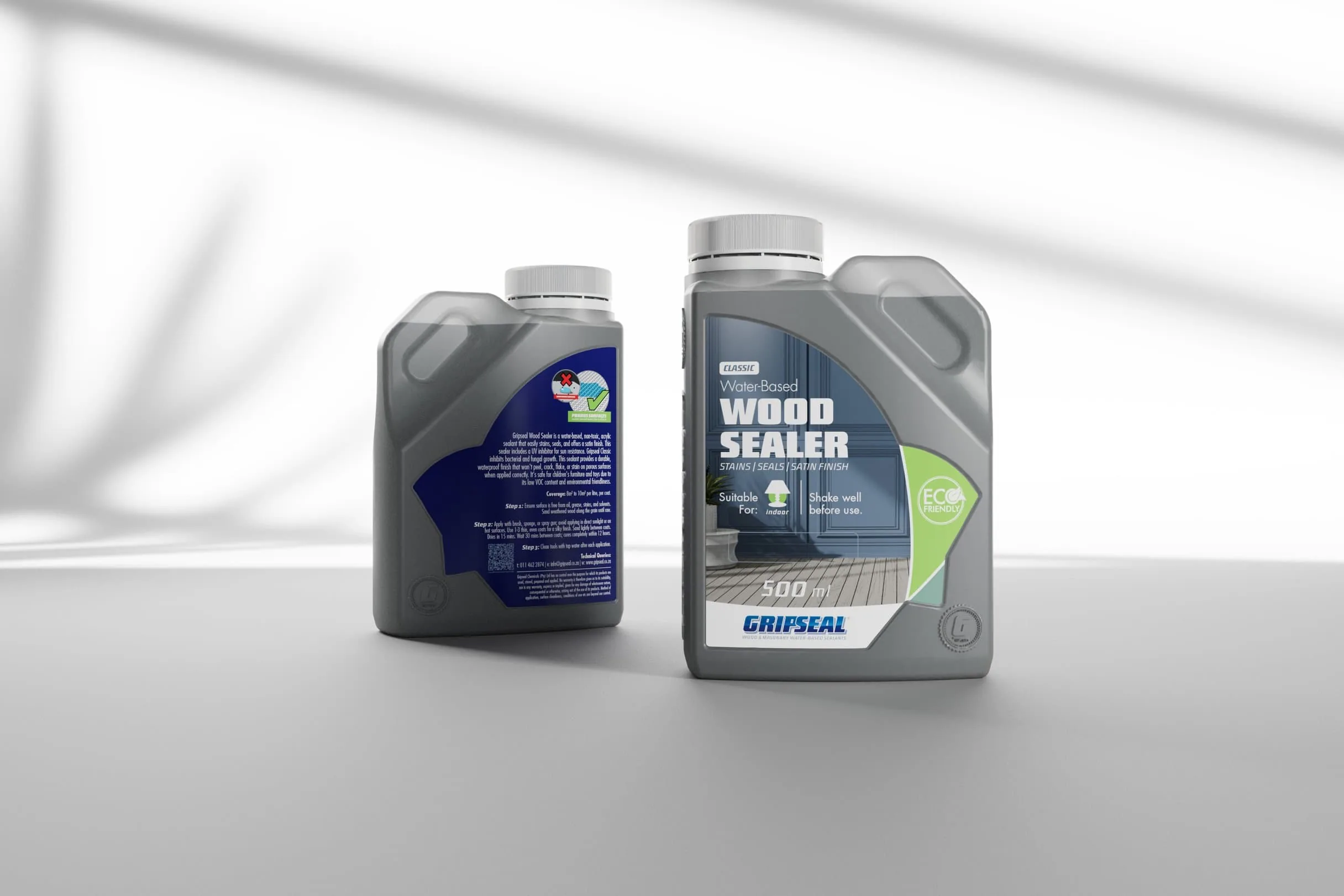 GripSeal proprietary 500ml container, shown as an authored 3D visualisation