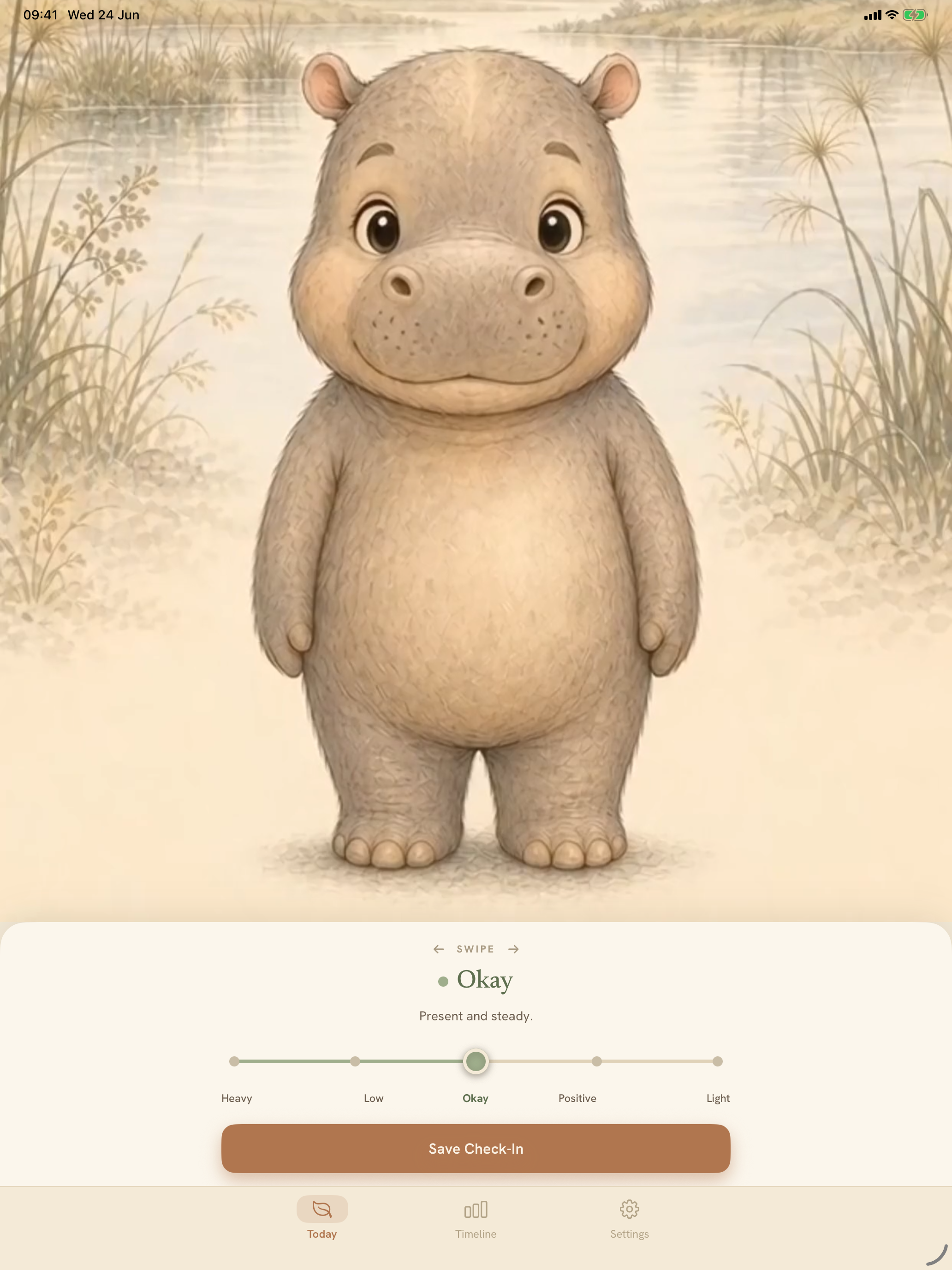 Little Window Today interaction adapted for the wider iPad layout