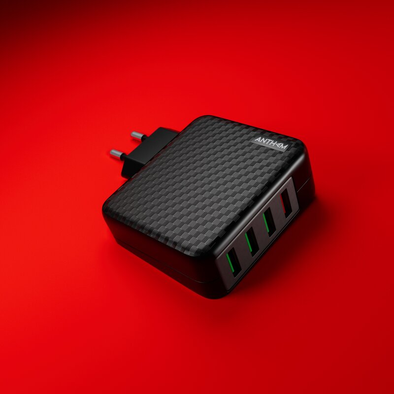 Anthem 4-Port Wall Charger 3D Render