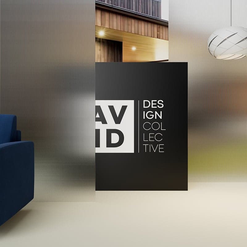 AVID Design Collective abstract geometric logo mark inspired by architectural forms