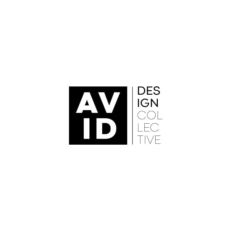 AVID Design Collective typographic logo in black on light background