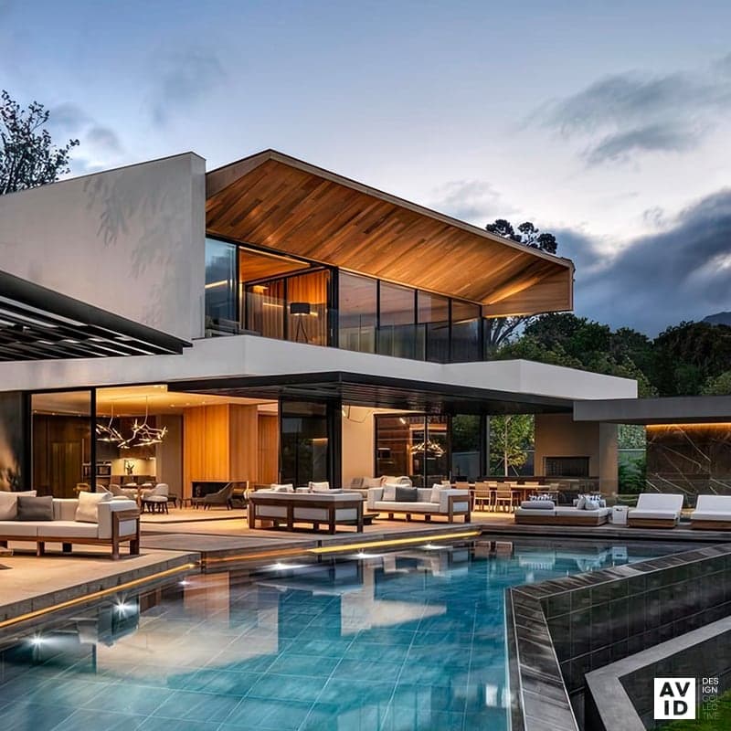 AVID Design Collective property presentation design with architectural renders and brand layout