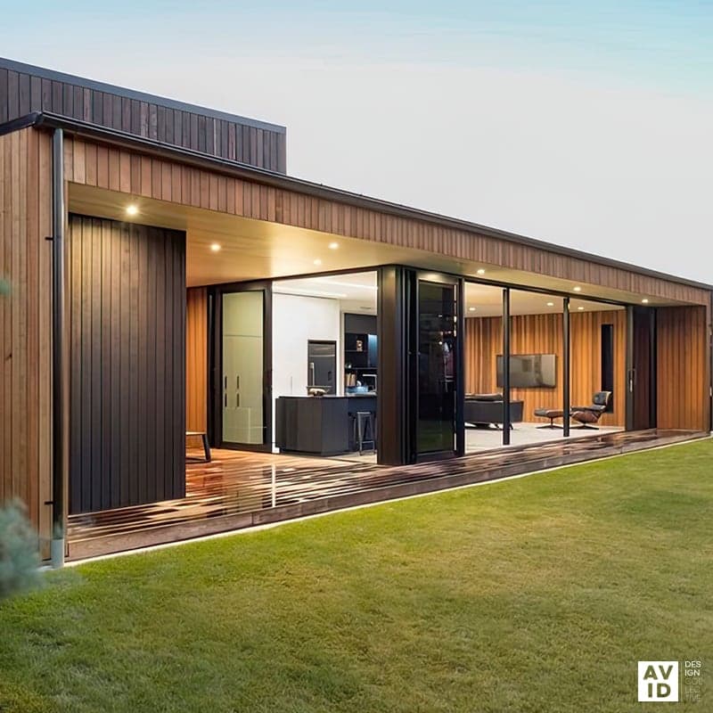 AVID Design Collective investor presentation spread with floor plans and project details