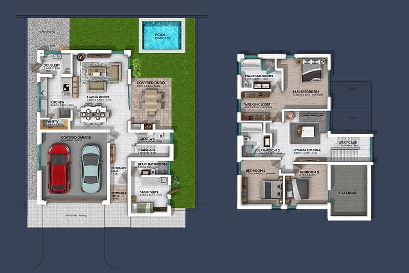 Eagle Ridge Unit 5 floor plan layout with branded presentation design