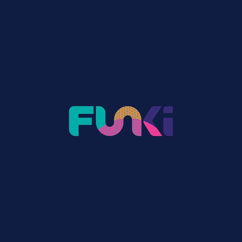 One-colour positive version of Funki logo