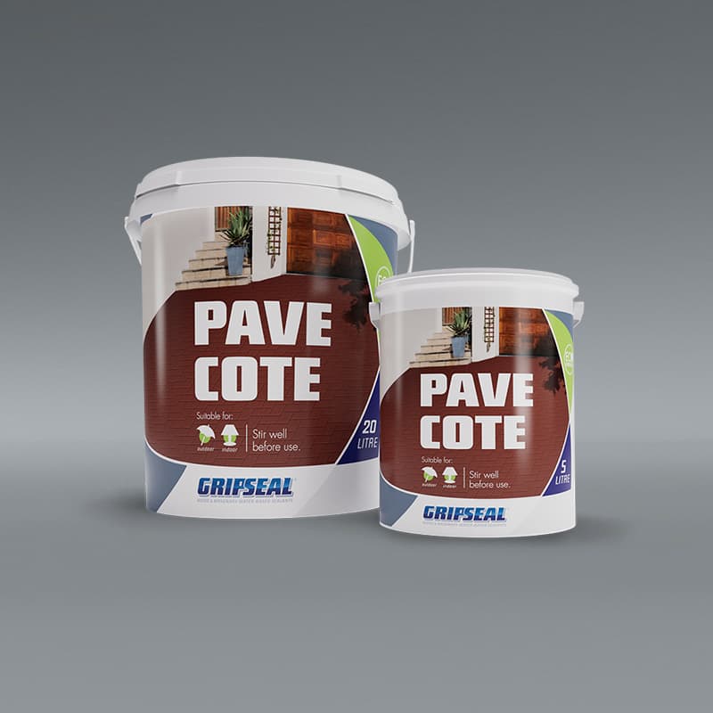 GripSeal Pavecote paving sealer product range with orange label system