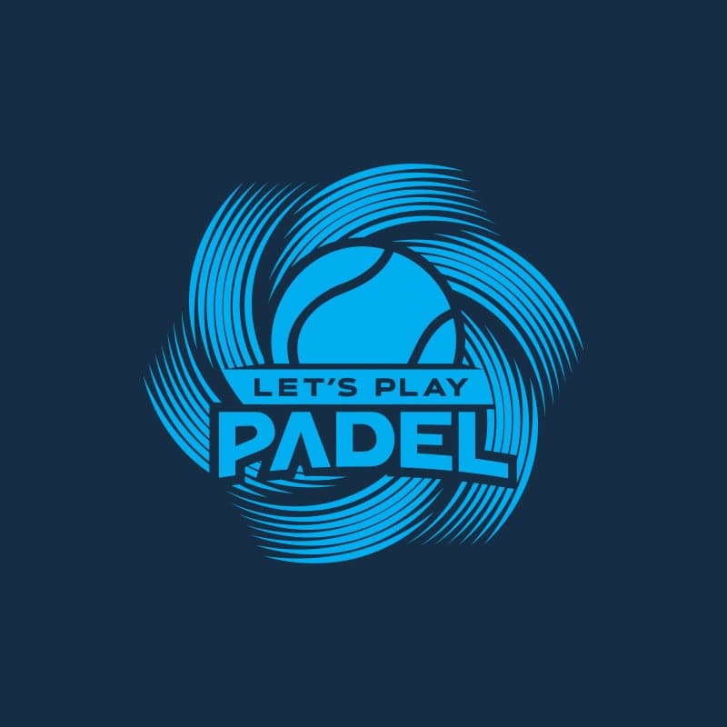 One-colour positive version of Let's Play Padel logo