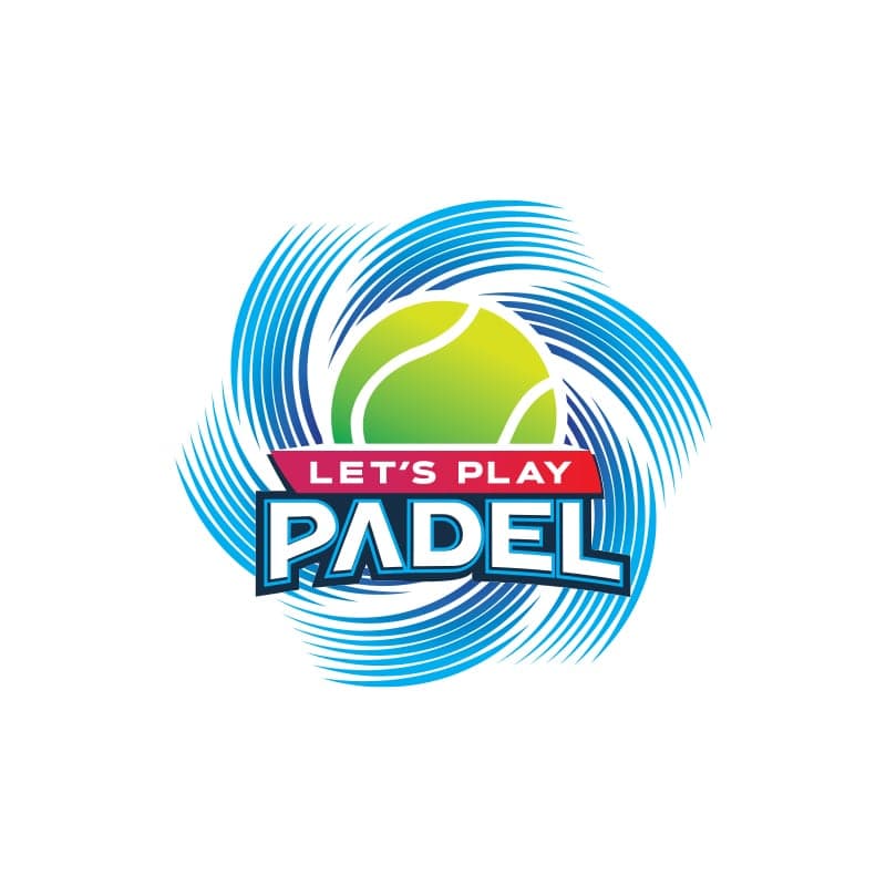 Let's Play Padel logo on white background – full colour version