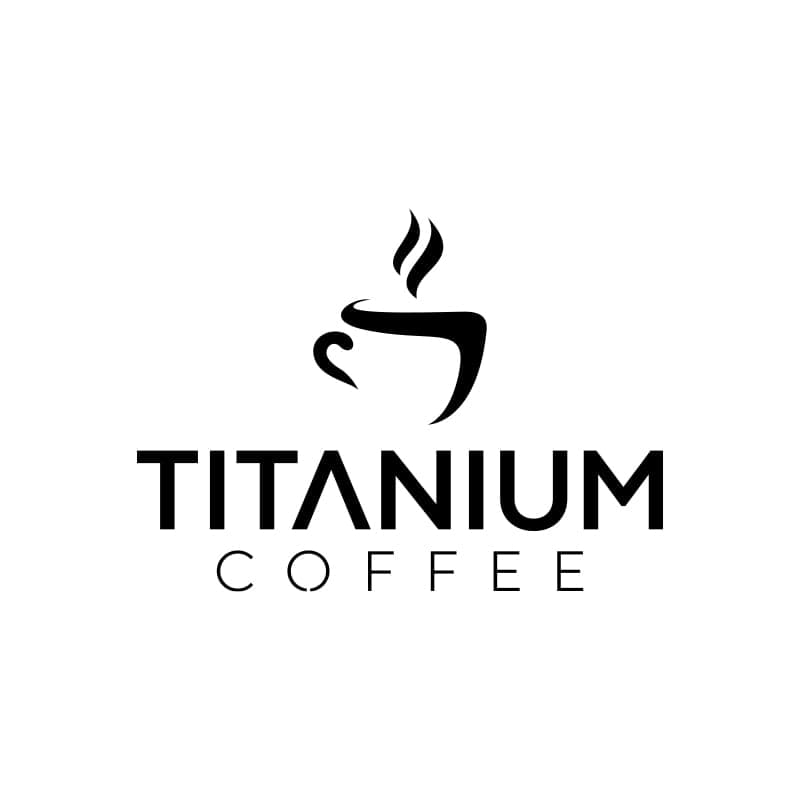 Titanium Coffee Logo - Black on White