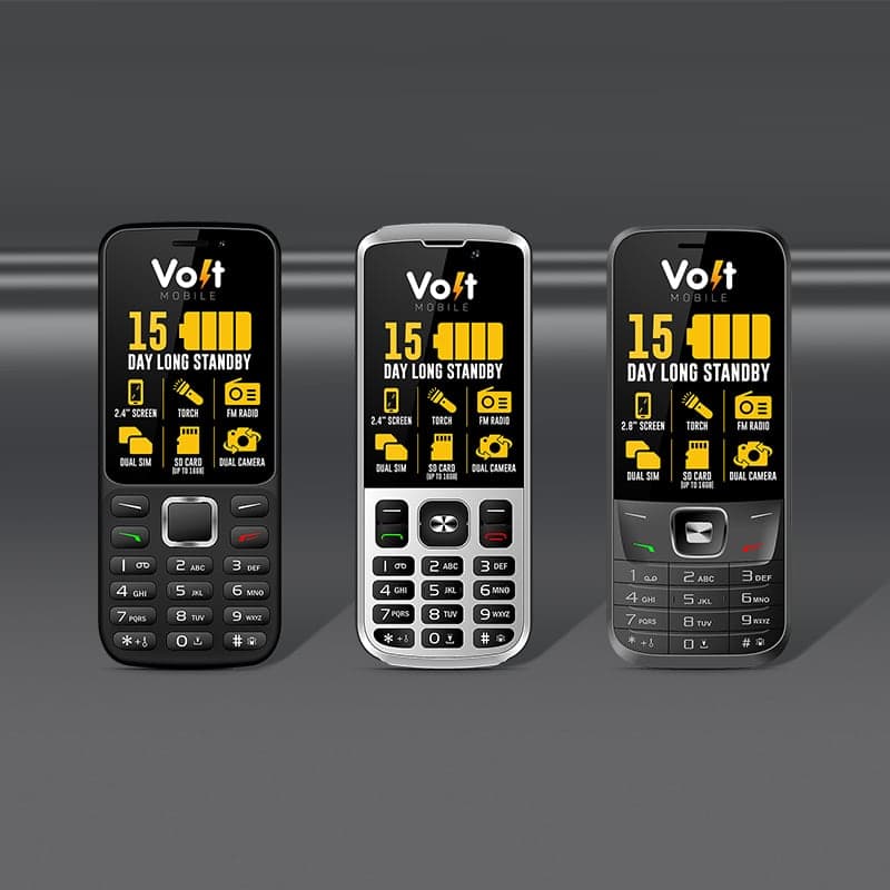 Volt Mobile full screen protector packaging range showing consistent accessory branding