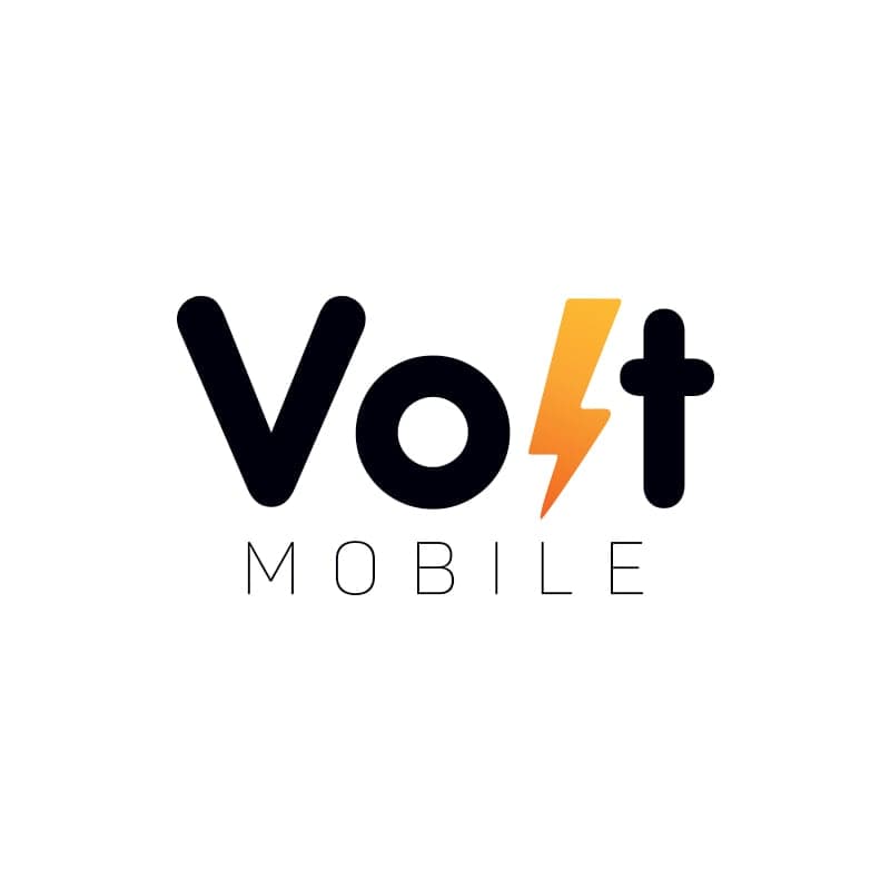 Volt Mobile logo in black on light background showing electric bolt mark